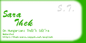 sara thek business card